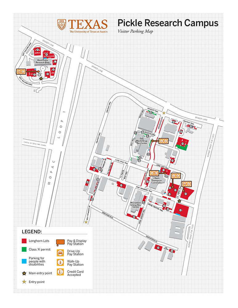 Pickle Research Campus (PRC) & West Pickle Research Building (WPR) Maps