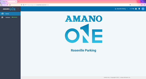 Amano One portal home page