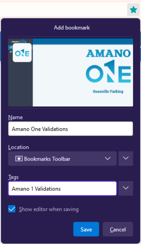 bookmarking Amano One
