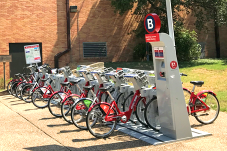 BCycle station by the Art Building