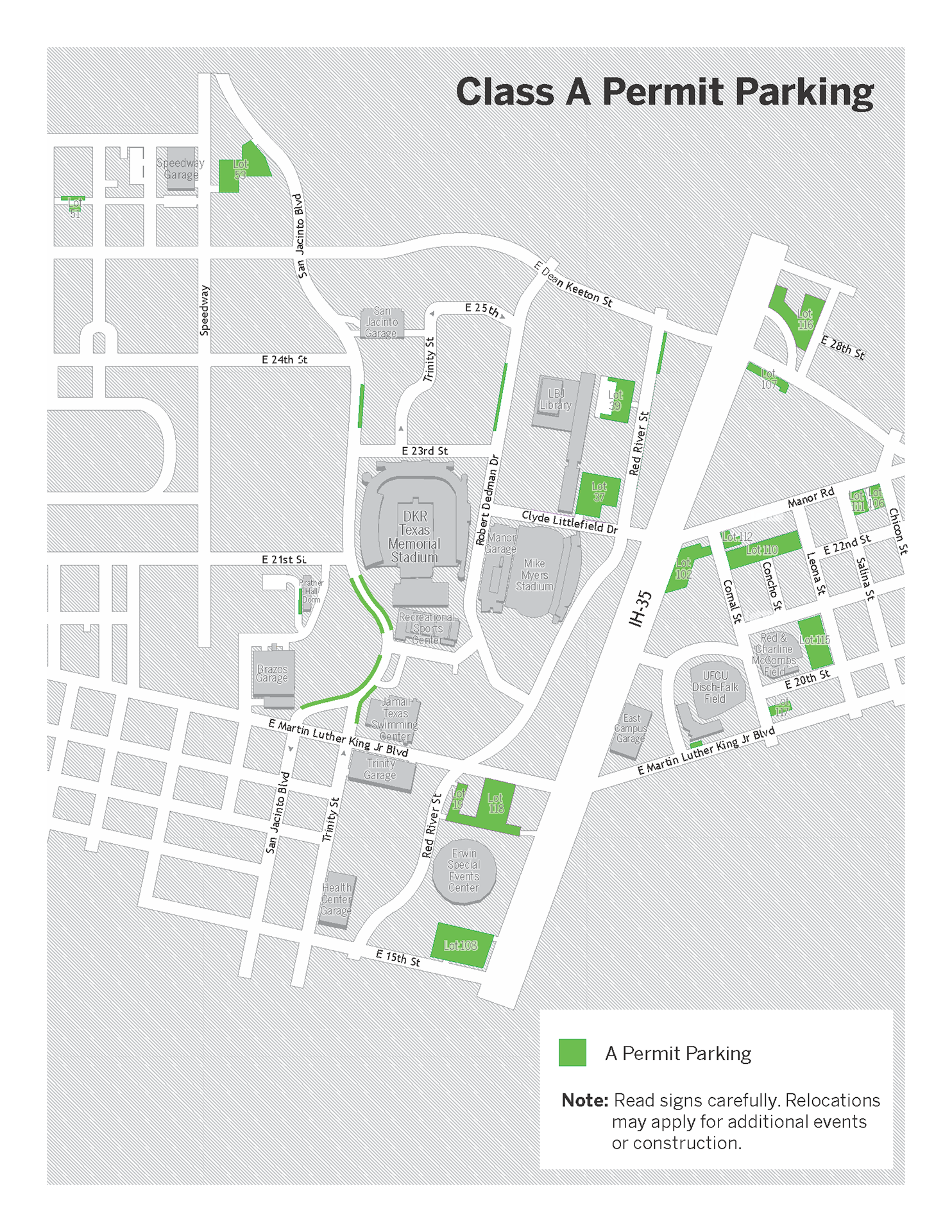 A permit parking map