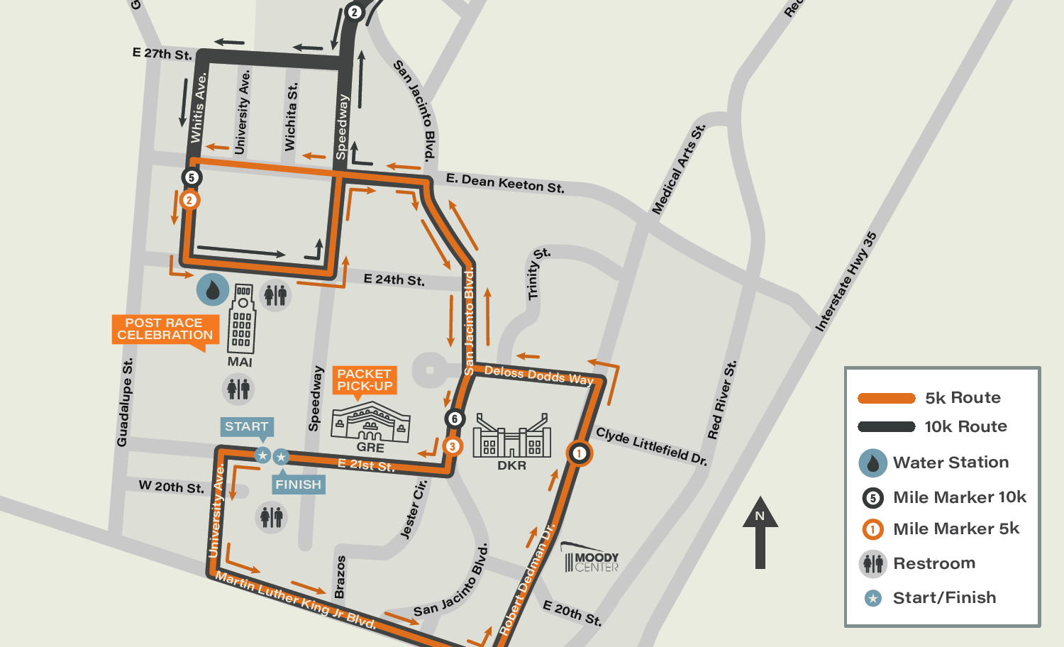 map of Longhorn Run course