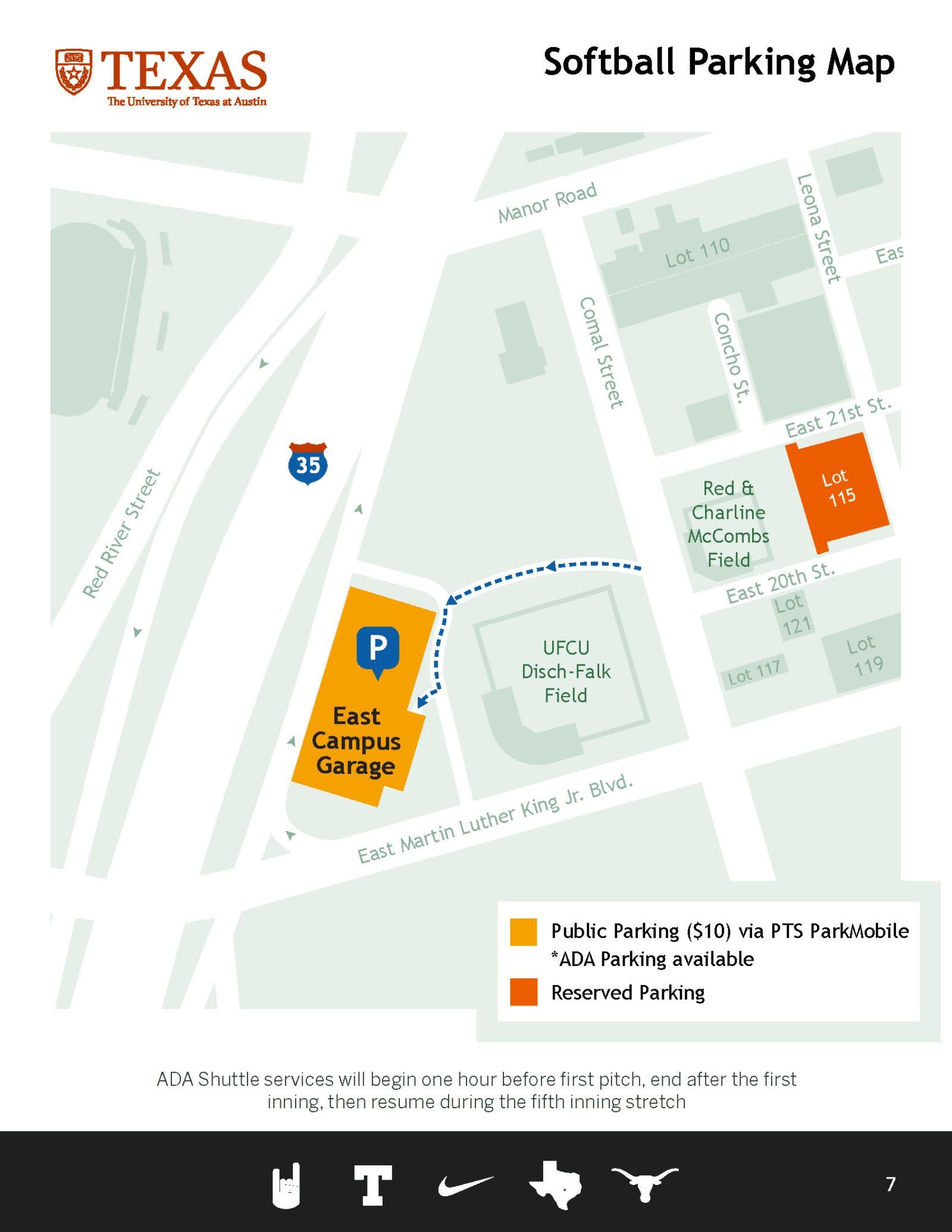 Softball Parking Map