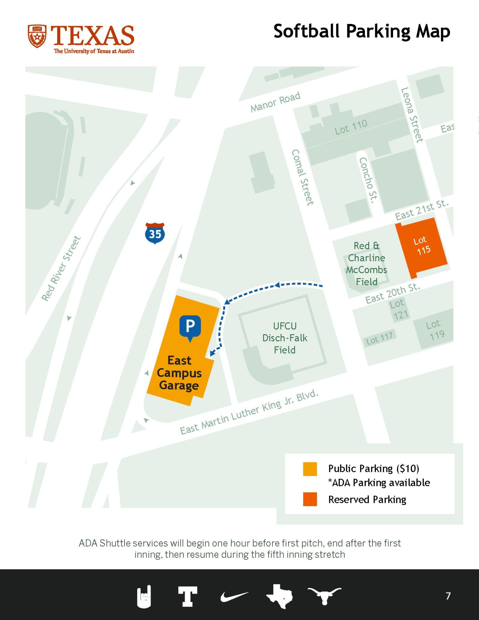 Softball Parking Map
