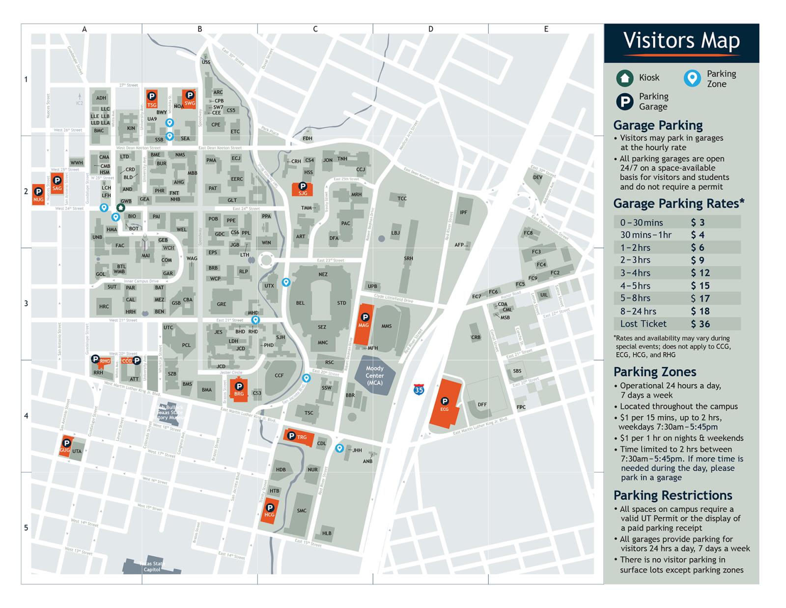 Visitors Parking Map