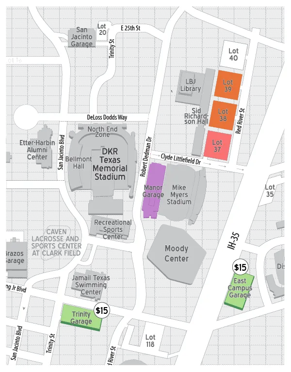 The 95th Clyde Littlefield Texas Relays Map